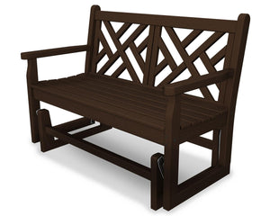 POLYWOODÂ® Chippendale Glider - Mahogany
