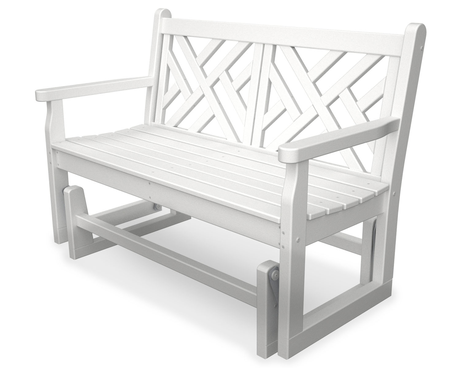 POLYWOODÂ® Chippendale Glider - White