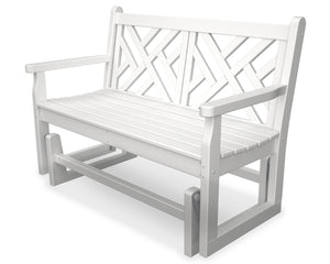 POLYWOODÂ® Chippendale Glider - White