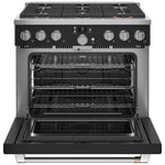 Café Matte Black 36" All-Gas Commercial-Style Smart Range (6.2 Cu.Ft) - CGY366P3TD1