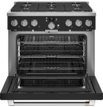 Café Matte Black 36" All-Gas Commercial-Style Smart Range (6.2 Cu.Ft) - CGY366P3TD1