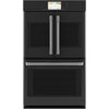 Café Matte Black 30" Built-In French-Door Double Convection Wall Oven (10.0 Cu.Ft) - CTD90FP3ND1