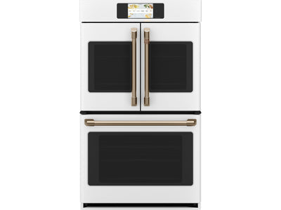 Café Matte White 30" Built-In French-Door Double Convection Wall Oven (10.0 Cu.Ft) - CTD90FP4NW2