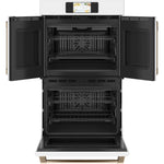 Café Matte White 30" Built-In French-Door Double Convection Wall Oven (10.0 Cu.Ft) - CTD90FP4NW2