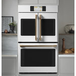 Café Matte White 30" Built-In French-Door Double Convection Wall Oven (10.0 Cu.Ft) - CTD90FP4NW2