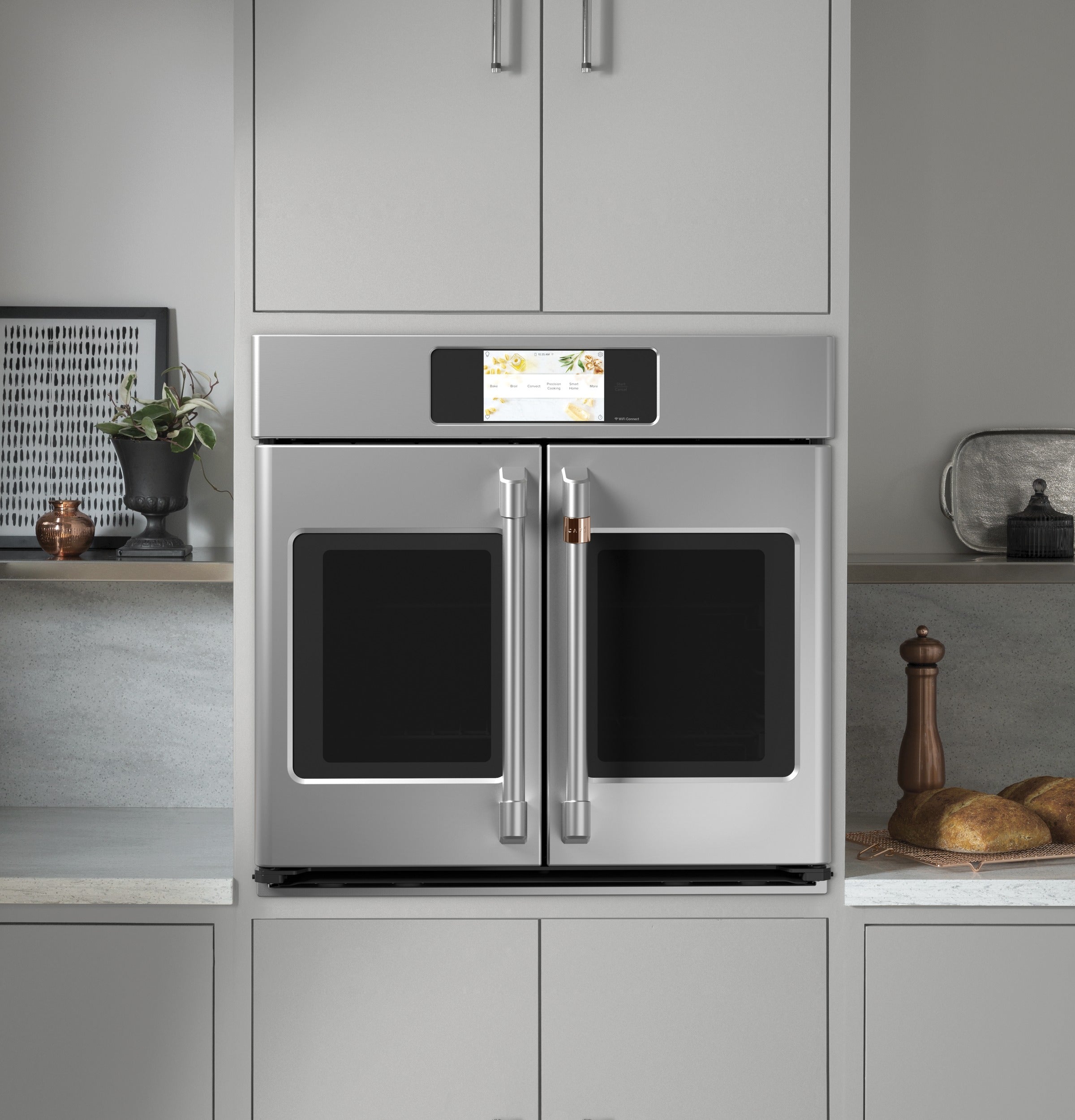 Café Stainless Steel 30" Built-In French-Door Single Convection Wall Oven (5.0 Cu.Ft) - CTS90FP2NS1