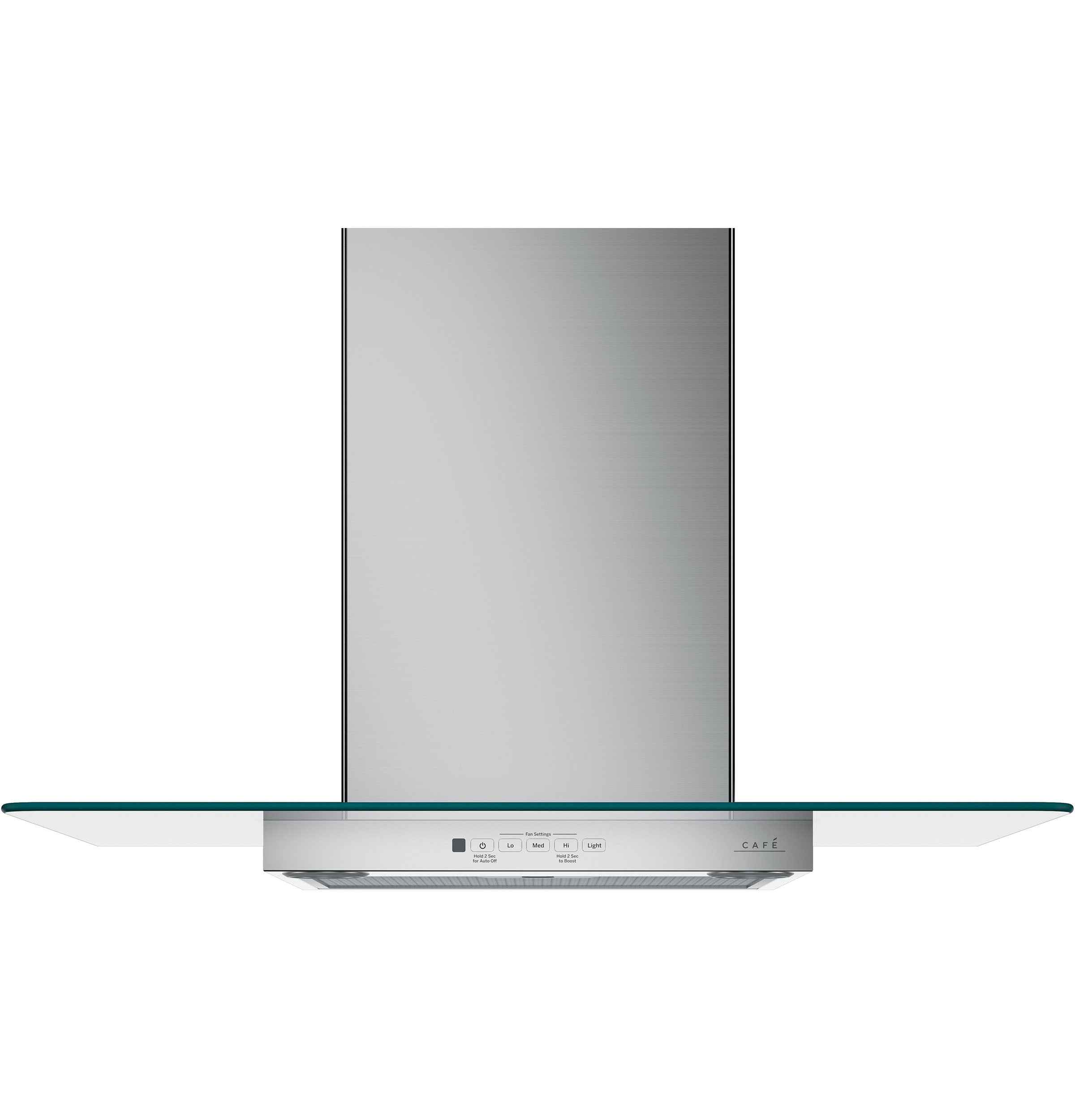Café Stainless Steel 30" 350-CFM Wall-Mount Glass Canopy Chimney Hood - CVW73012MSS