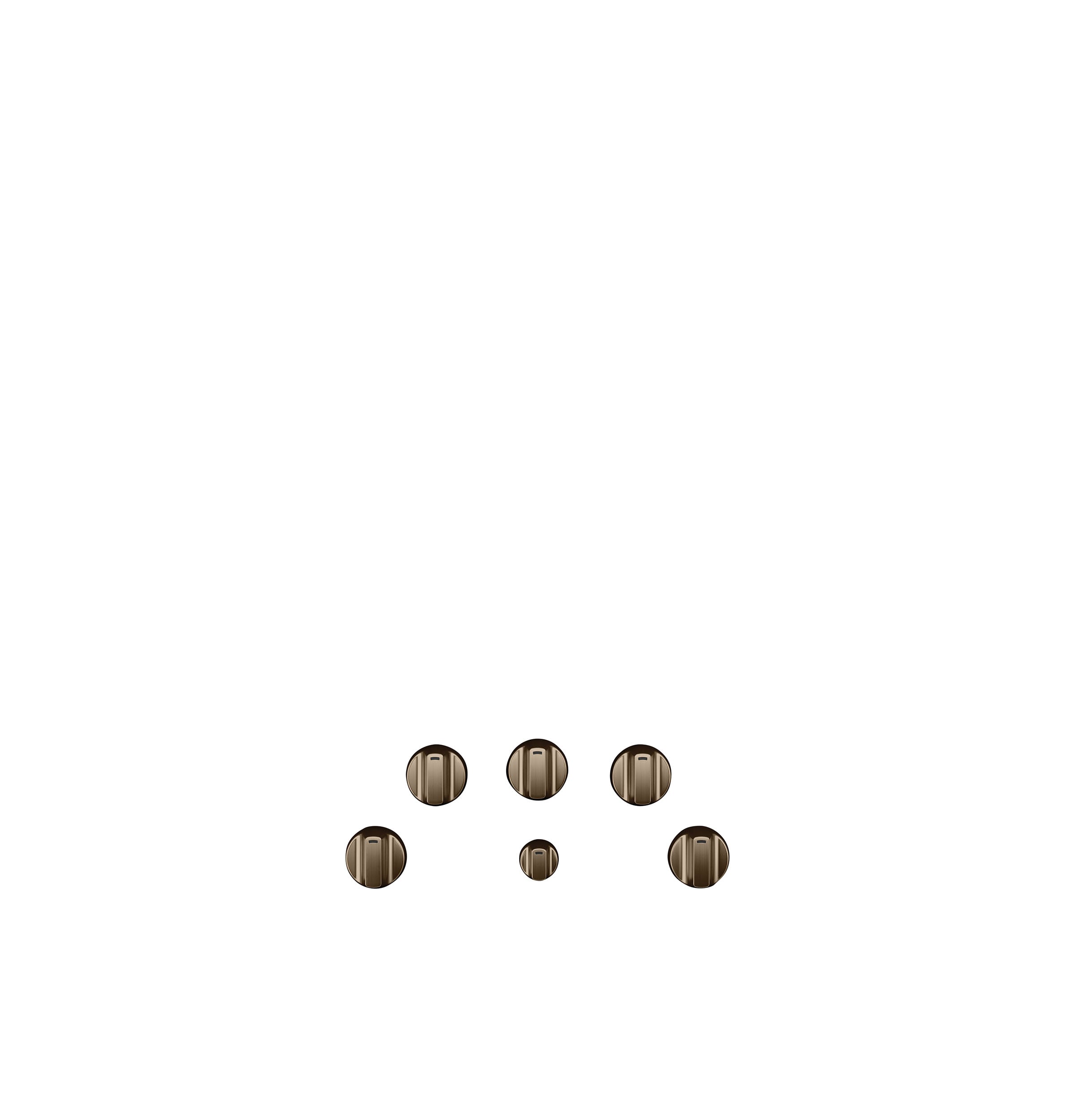 Café™ Brushed Bronze 5-Pieces Electric Cooktop Knobs - CXCE1HKPMBZ