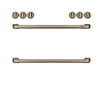Café™ Brushed Bronze Front Control Electric Knobs and Handles Set - CXFCEHKPMBZ