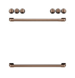 Café™ Brushed Copper Front Control Electric Knobs and Handles Set - CXFCEHKPMCU
