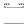 Café™ Brushed Stainless Front Control Electric Knobs and Handles Set - CXFCEHKPMSS