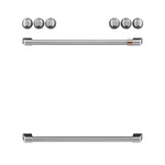 Café™ Brushed Stainless Front Control Electric Knobs and Handles Set - CXFCEHKPMSS