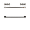 Café™ Brushed Black Front Control Gas Knobs and Handles Set - CXFCGHKPMBT