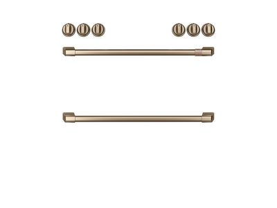 Café™ Brushed Bronze Front Control Gas Knobs and Handles Set - CXFCGHKPMBZ