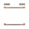 Café™ Brushed Copper Front Control Gas Knobs and Handles Set- CXFCGHKPMCU