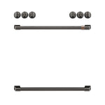 Café™ Brushed Black Front Control Induction Knobs and Handles Set - CXFCHHKPMBT