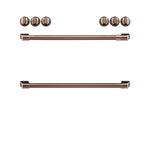 Café™ Brushed Copper Front Control Induction Knobs and Handles Set - CXFCHHKPMCU