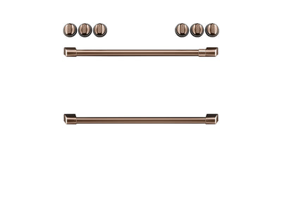 Café™ Brushed Copper Front Control Induction Knobs and Handles Set - CXFCHHKPMCU