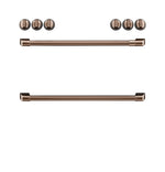 Café™ Brushed Copper Front Control Induction Knobs and Handles Set - CXFCHHKPMCU