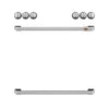 Café™ Brushed Stainless Front Control Induction Knobs and Handles Set - CXFCHHKPMSS