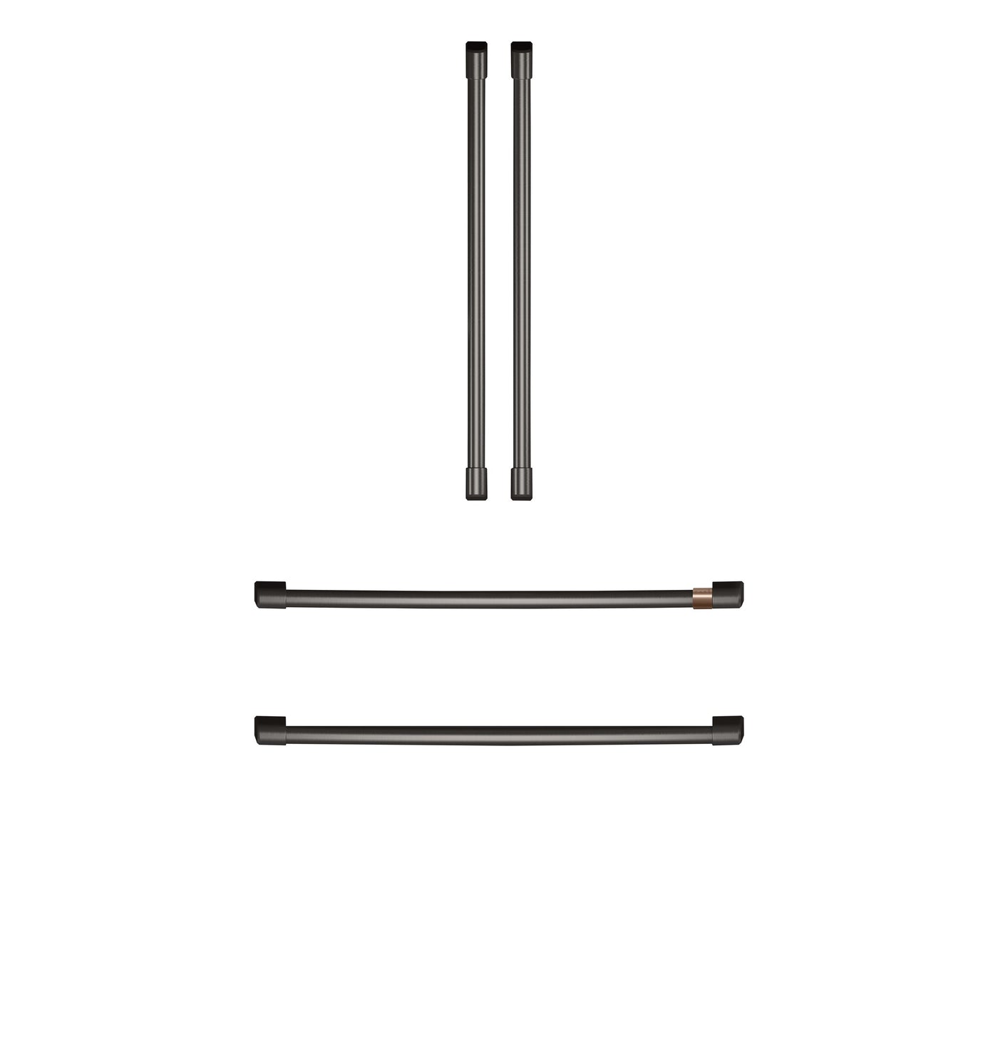 Café Brushed Black Refrigerator Handle Kit - CXQB4H4PNBT