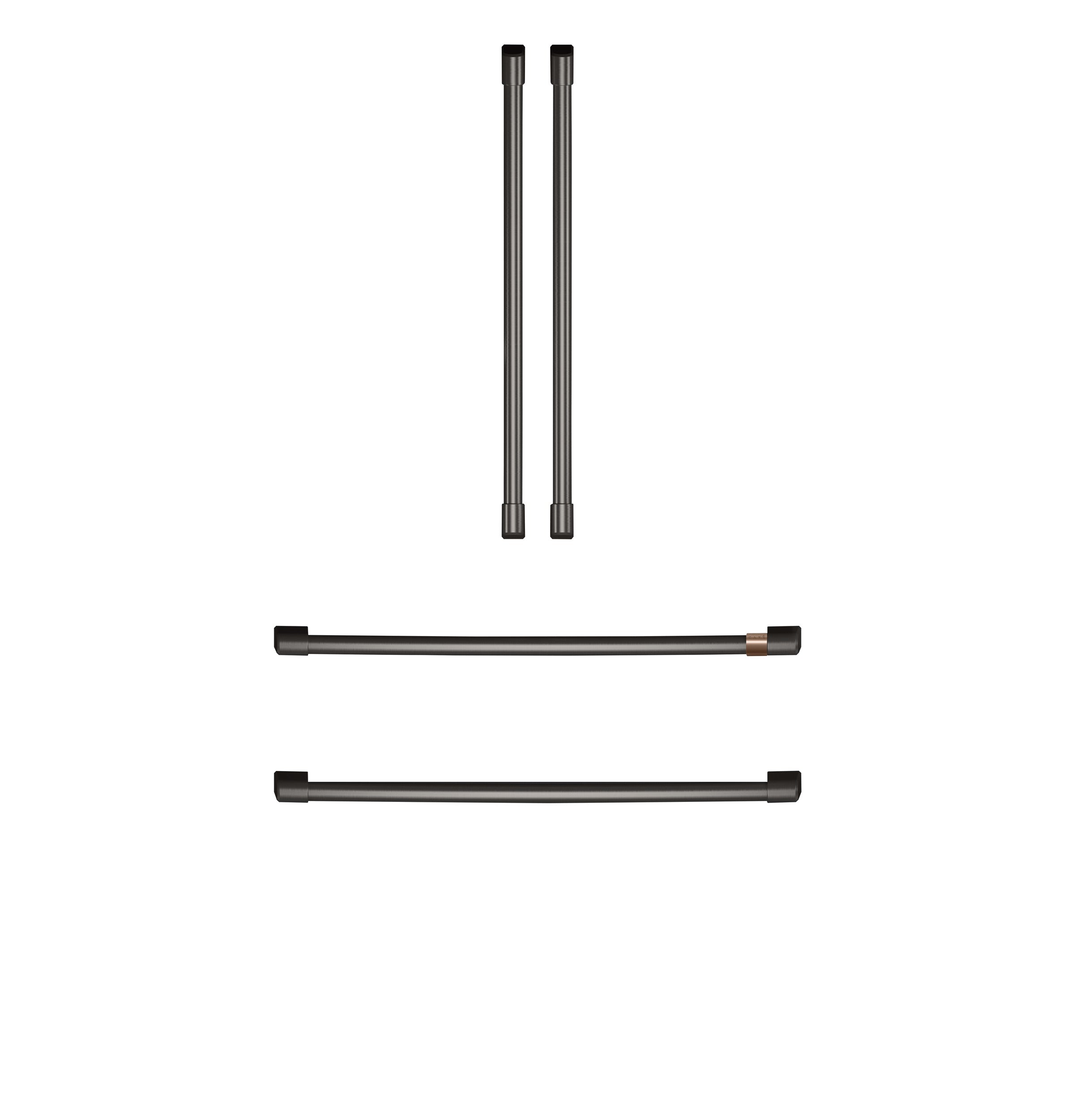 Café Brushed Black Refrigerator Handle Kit - CXQB4H4PNBT