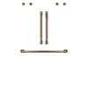 Café™ Brushed Bronze 2Pcs. French-Door Handles; 1Pc. 30" Handle; 4Pcs. Knobs Set - CXWDFHKPMBZ