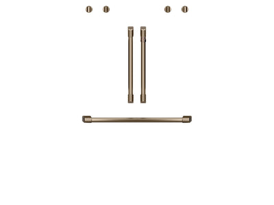 Café™ Brushed Bronze 2Pcs. French-Door Handles; 1Pc. 30" Handle; 4Pcs. Knobs Set - CXWDFHKPMBZ