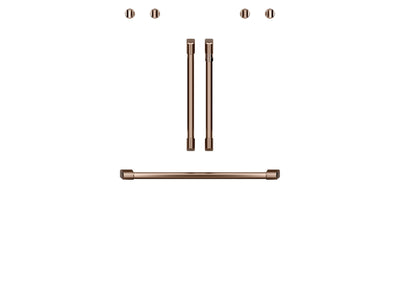 Café™ Brushed Copper 2Pcs. French-Door Handles; 1Pc. 30" Handle; 4Pcs. Knobs Set - CXWDFHKPMCU