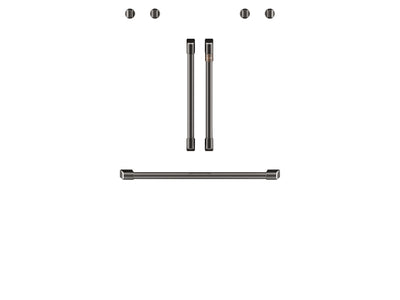 Café™ Brushed Stainless 2Pcs. French-Door Handles; 1Pc. 30" Handle; 4Pcs. Knobs Set - CXWDFHKPMSS