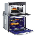 LG Smudge-Proof Stainless Steel Smart Combination Wall Oven with True Convection, InstaView®, Air Fry, Steam Sous Vide (6.4 Cu. Ft) - WCEP6427F