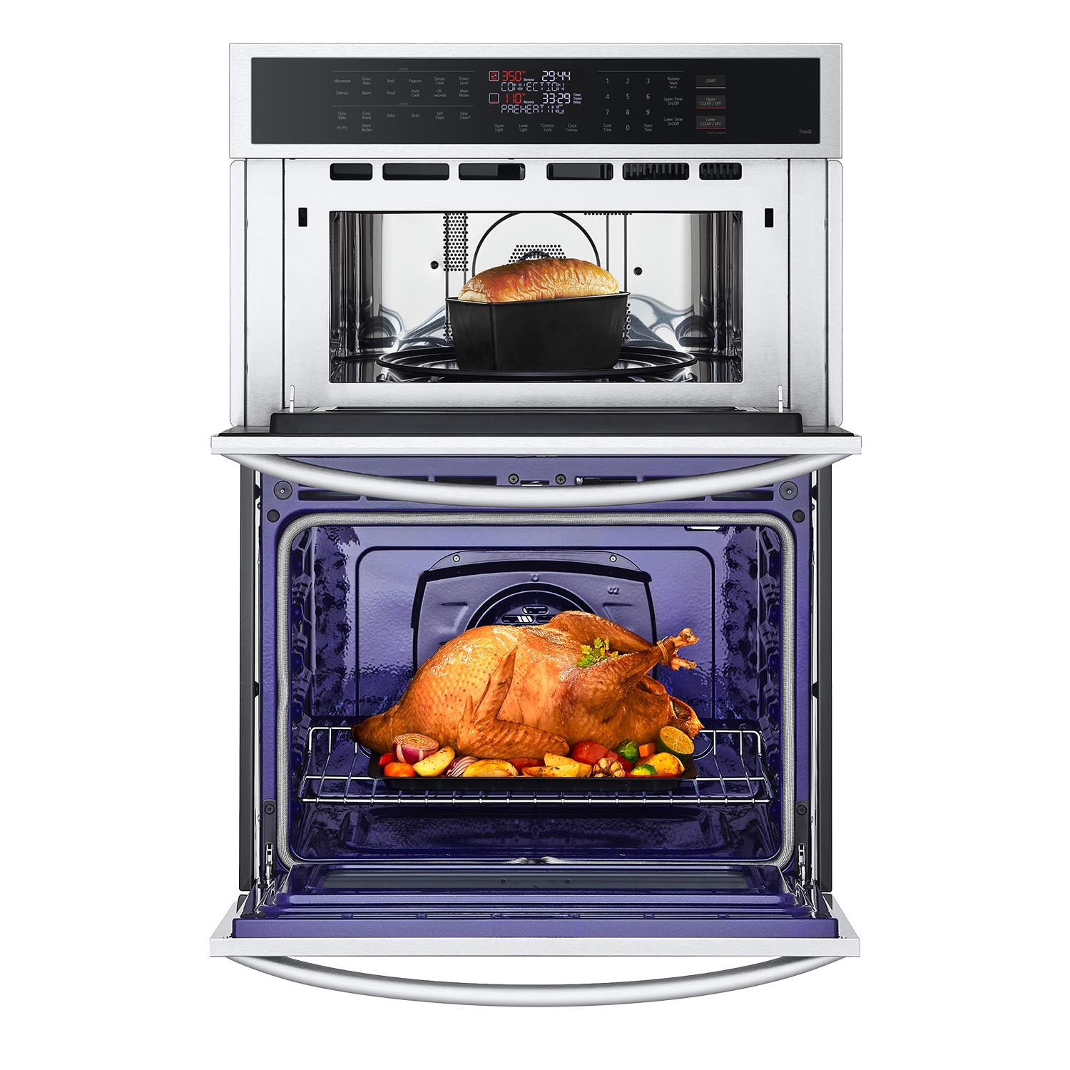 LG Smudge-Proof Stainless Steel Smart Combination Wall Oven with Fan Convection and Air Fry (6.4 Cu. Ft) - WCEP6423F