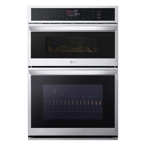 LG Smudge-Proof Stainless Steel Smart Combination Wall Oven with Fan Convection and Air Fry (6.4 Cu. Ft) - WCEP6423F