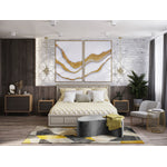 Nuuk 3-Drawer Dresser and Night Table Set - Nature/Textured Grey