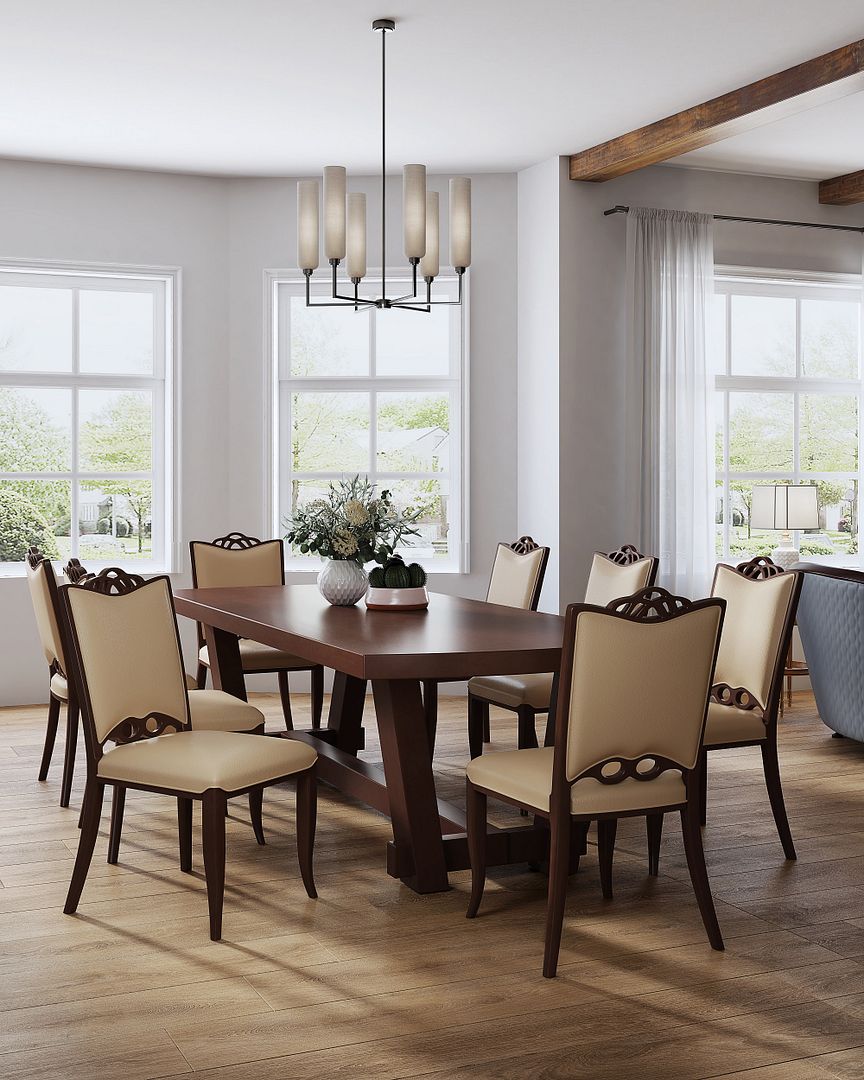 Svenstrup Dining Chair - Cream/Walnut - Set of 2