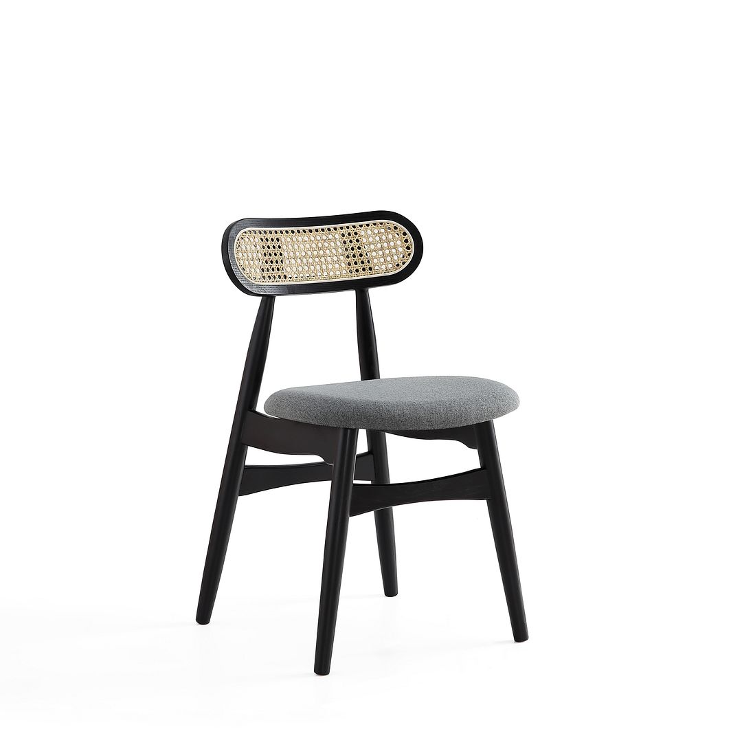 Oliver Dining Chair - Black/Grey - Set of 2