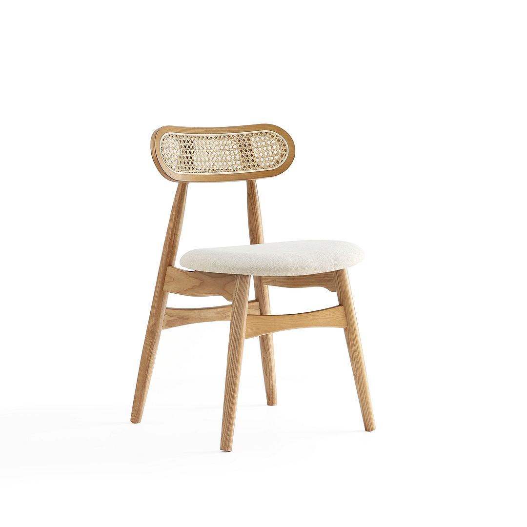 Oliver Dining Chair - Nature/Oatmeal - Set of 2