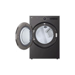 LG Black Steel 7.4 cu. ft. Ultra Large Capacity Smart Front Load Dryer with Built-In Intelligence & TurboSteam® - DLEX6700B