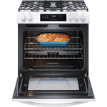 Frigidaire White 30'' Front Control Gas Range (5.1 Cu. Ft) - FCFG3062AW