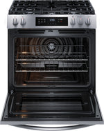 Frigidaire Stainless Steel 30'' Front Control Gas Range (5.1 Cu. Ft) - FCFG3083AS