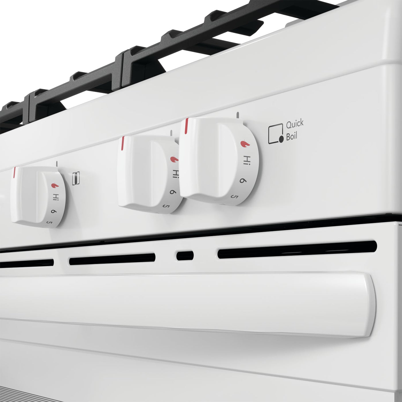 Frigidaire White 30" Gas Range with Quick Boil and Even Baking Technology (5.1 Cu. Ft) - FCRG3062AW