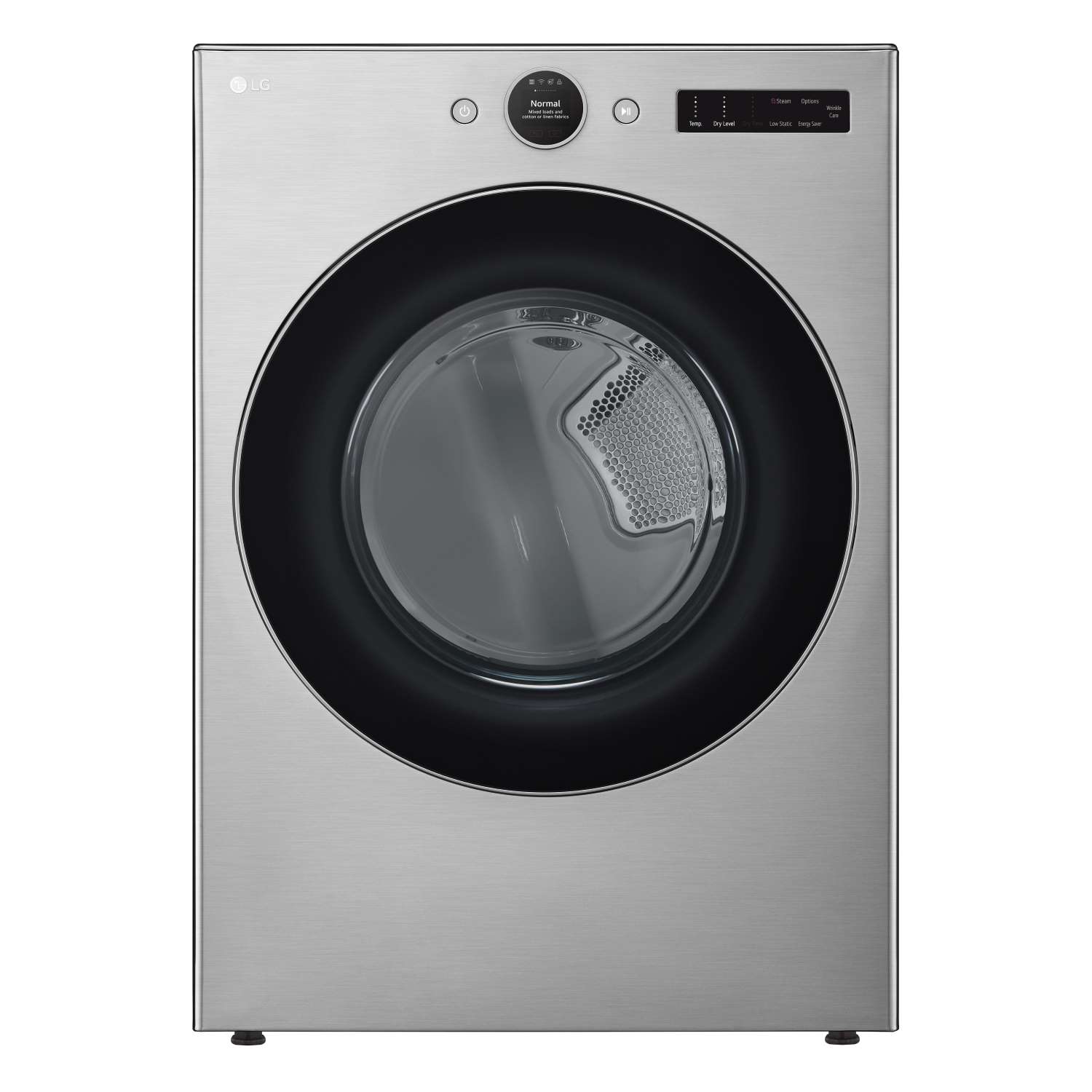 LG Graphite Steel 7.4 cu. ft. Ultra Large Capacity Smart Front Load Gas Dryer with Built-In Intelligence & TurboSteam® - DLGX5501V
