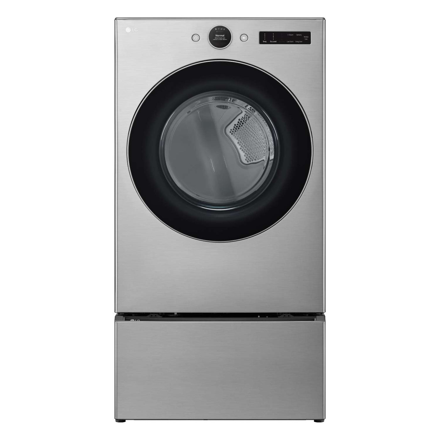 LG Graphite Steel 7.4 cu. ft. Ultra Large Capacity Smart Front Load Gas Dryer with Built-In Intelligence & TurboSteam® - DLGX5501V