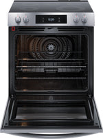 Frigidaire Gallery Smudge-Proof Stainless Steel 30" Front Control Electric Range with Total Convection (6.2 Cu. Ft) - GCFE306CBF