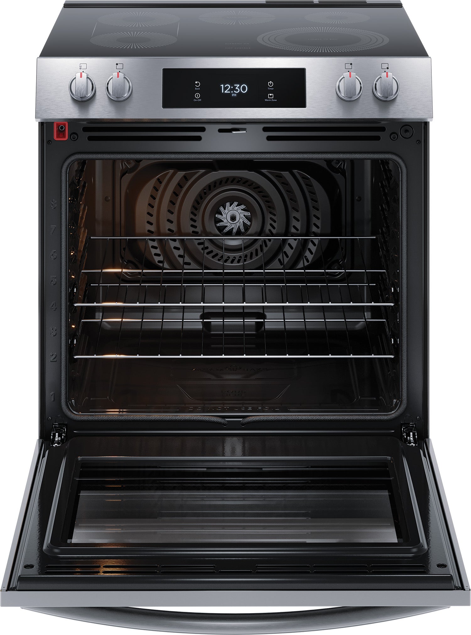 Frigidaire Gallery Smudge-Proof Stainless Steel 30" Front Control Electric Range with Total Convection (6.2 Cu. Ft) - GCFE306CBF