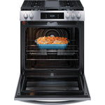 Frigidaire Gallery Stainless Steel 30" Front Control Gas Range with Total Convection (6.1 Cu. Ft) - GCFG3060BF
