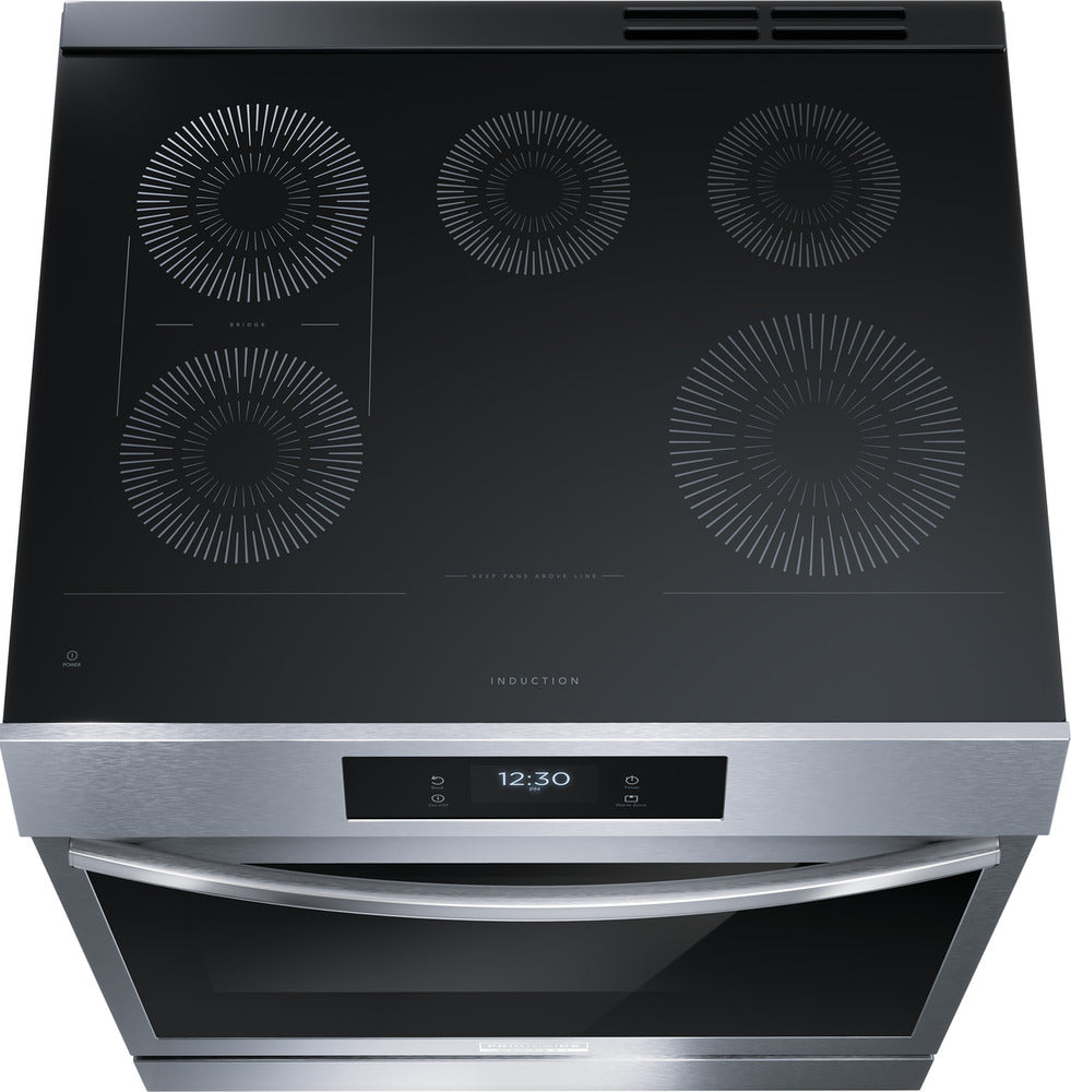 Frigidaire Gallery Smudge-Proof Stainless Steel 30" Front Control Induction Range with Total Convection (6.2 Cu. Ft) - GCFI306CBF