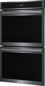 Frigidaire Gallery Smudge-Proof Black Stainless Steel 30" Double Wall Oven with Total Convection (10.6 Cu. Ft) - GCWD3067AD