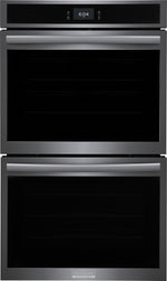 Frigidaire Gallery Smudge-Proof Black Stainless Steel 30" Double Wall Oven with Total Convection (10.6 Cu. Ft) - GCWD3067AD
