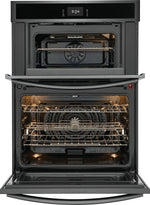 Frigidaire Gallery Smudge-Proof Black Stainless Steel 30" Wall Oven and Microwave Combination (1.7 Cu. Ft. / 5.3 Cu. Ft.) - GCWM3067AD